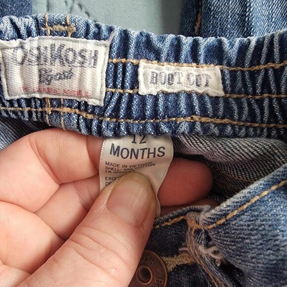 🔥5 FOR $25🔥12M Baby Blue Jeans Bundle 3 for 1 (Cat & Jack, OshKosh, Healthtex) - Picture 8 of 12
